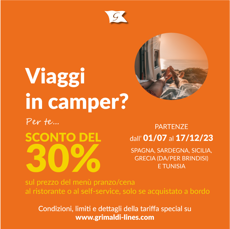 grimaldi lines offerta camper meals