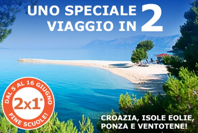 Snav: Croazia, Eolie, Ponza, Ventotene – speciale 2×1 fino al 16 giugno 2019