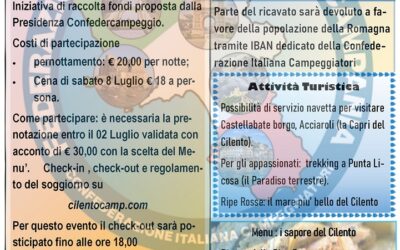 Area Camper Cilento, Case del Conte (SA) – Raduno Pro-Romagna 7-9 luglio 2023