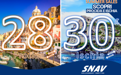 SNAV: speciale A/R: Ischia a soli 30€ e Procida a 28€!